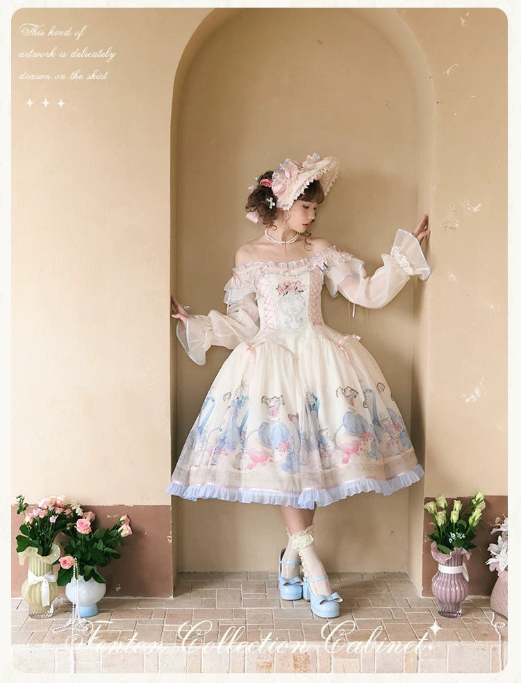 【受注予約~4/29】Fenton Curio Cabinet ワンピース・ジャンパースカート・エプロン【花与珍珠匣】