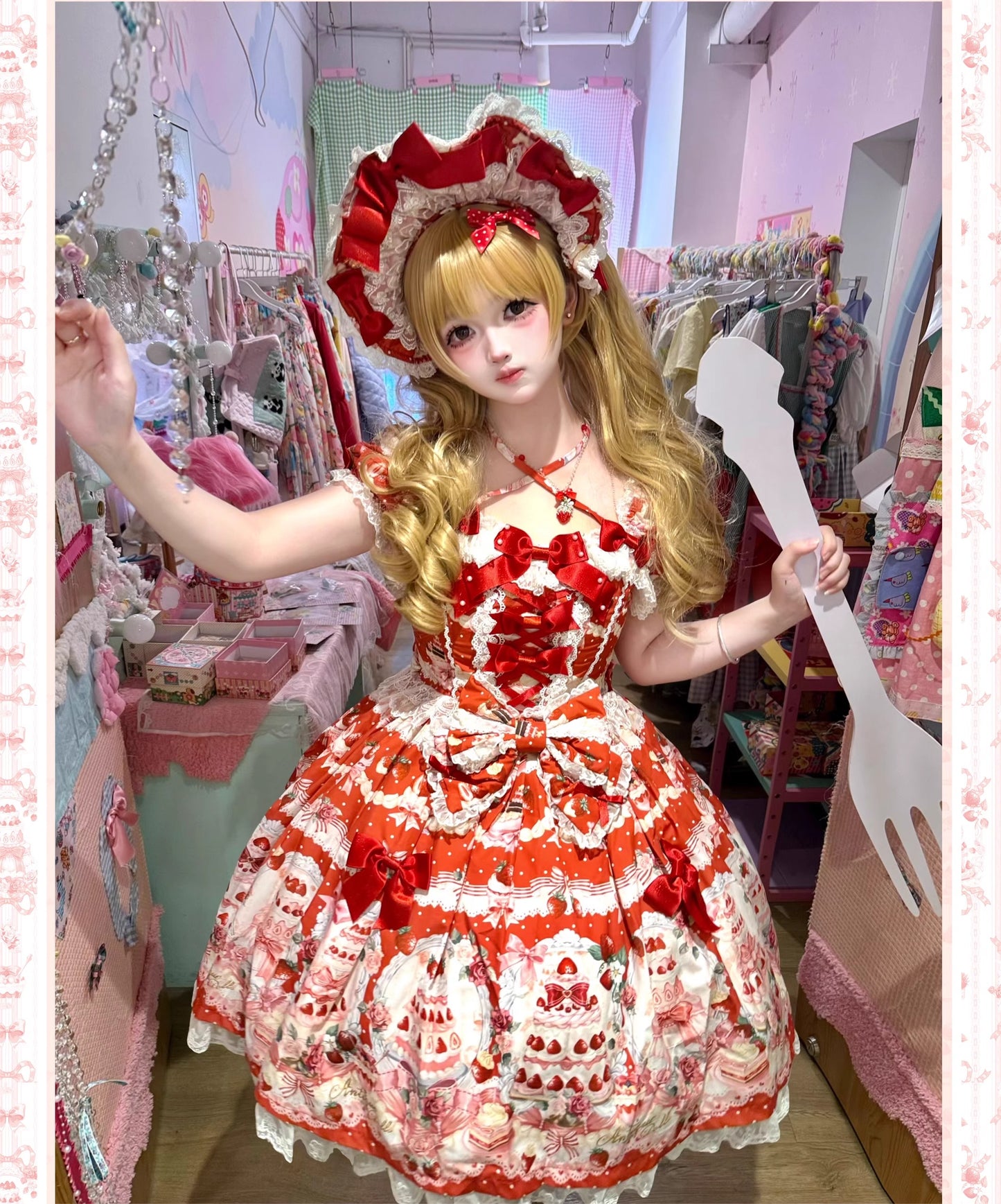 【受注予約~10/15】Strawberry Cake Bouquet 2.0 アクセサリー【AntiqueDoll】