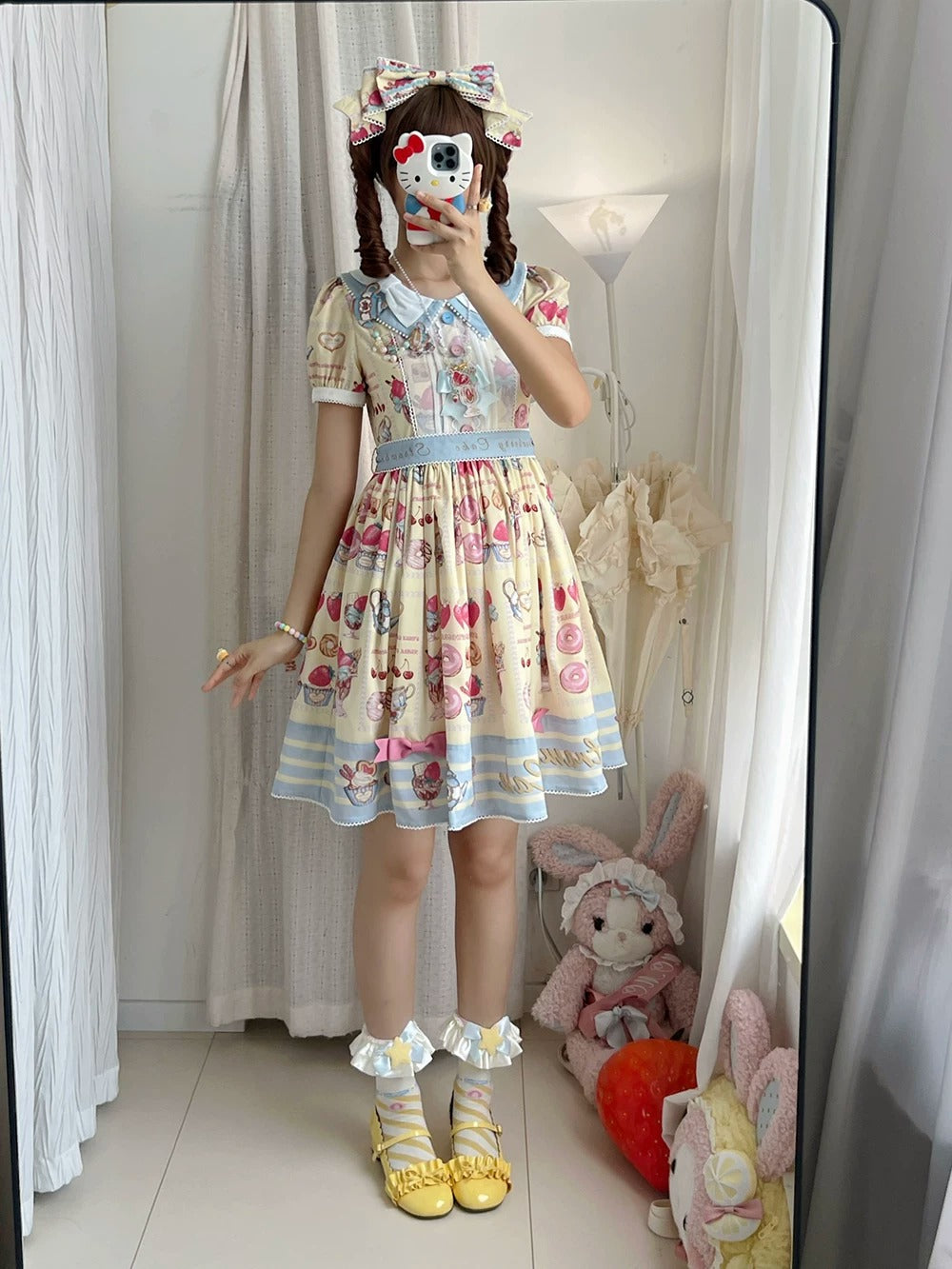 【受注予約~6/24】Strawberry Parfait Tea ワンピース【Miss Cube】