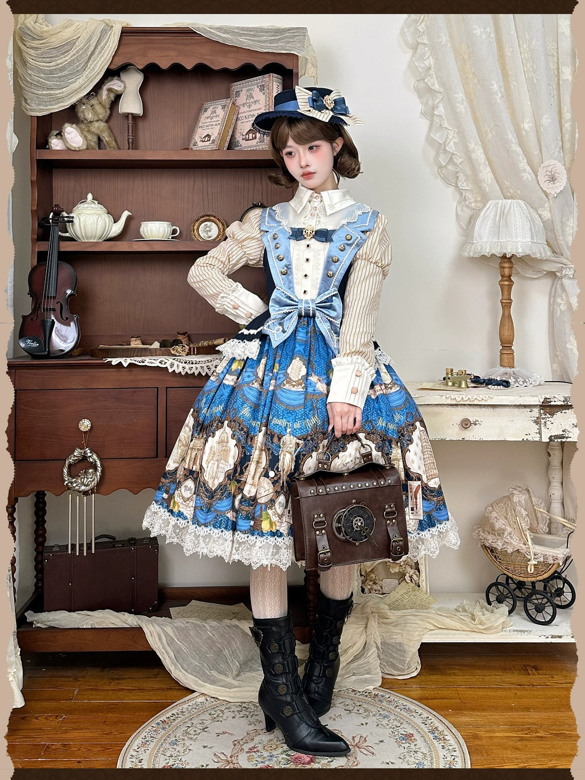 【受注予約~11/5】イタリア旅行記 ワンピース・ジャンパースカート・スカート【Alice Girl】