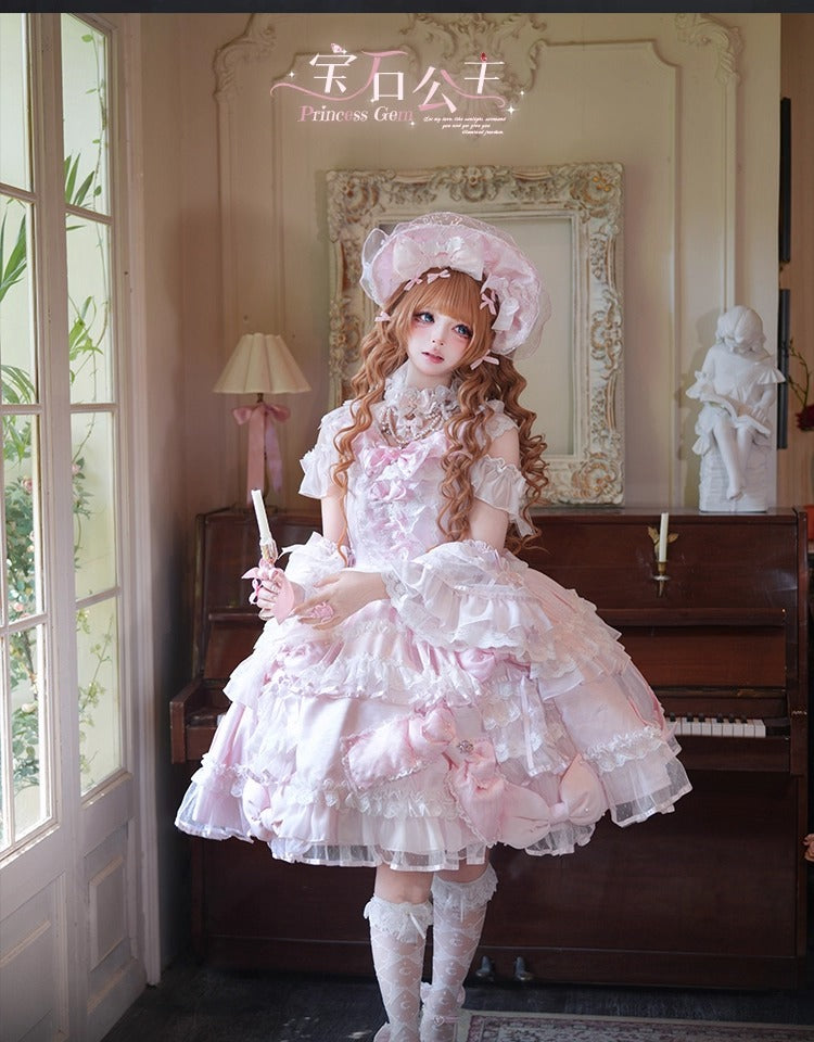 epetice 宝石姫　姫ロリ　ロリィタ　お姫様　ドレス　ロリータ　ワンピース 宝石姫 フルセット【Dream Lolita】 – Epetice