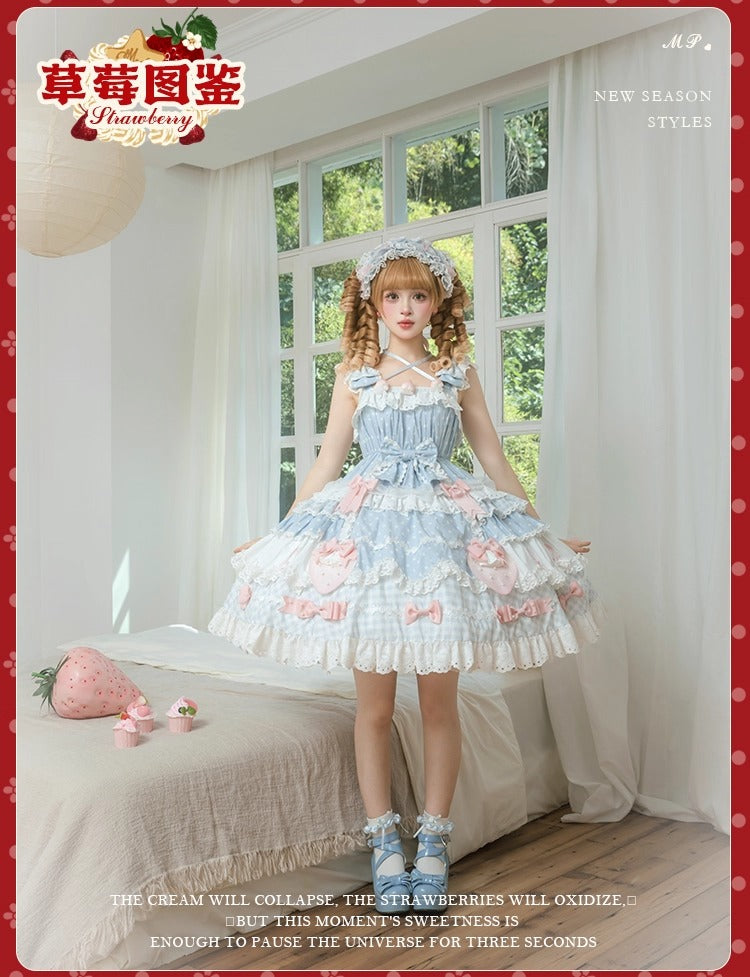 【受注予約~11/18】Strawberry Cake Illustration ジャンパースカート(タイプ1)【花与珍珠匣】