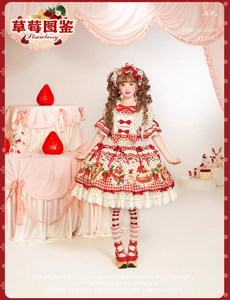 【受注予約~11/18】Strawberry Cake Illustration ワンピース(タイプ3)【花与珍珠匣】
