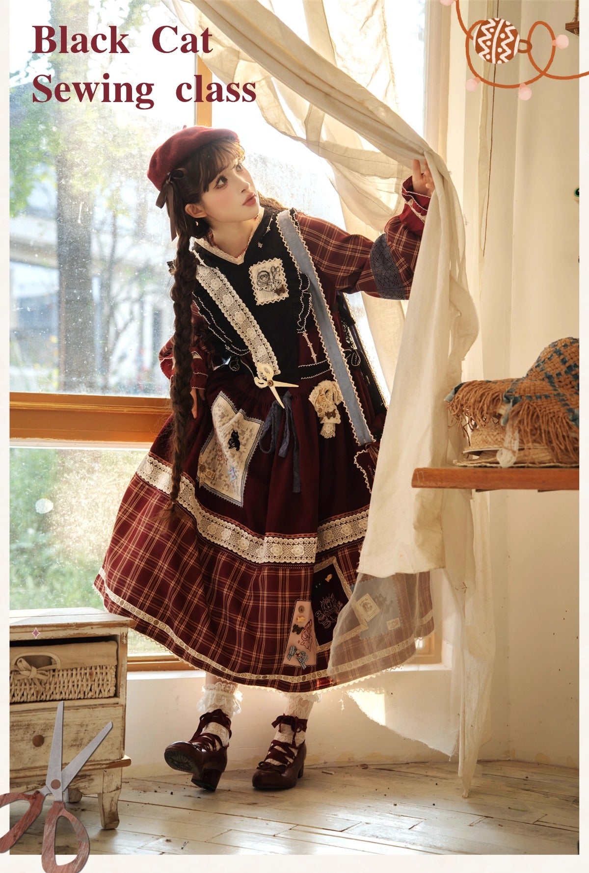 【受注予約~11/18】黒猫裁縫教室 フルセット【Peony】