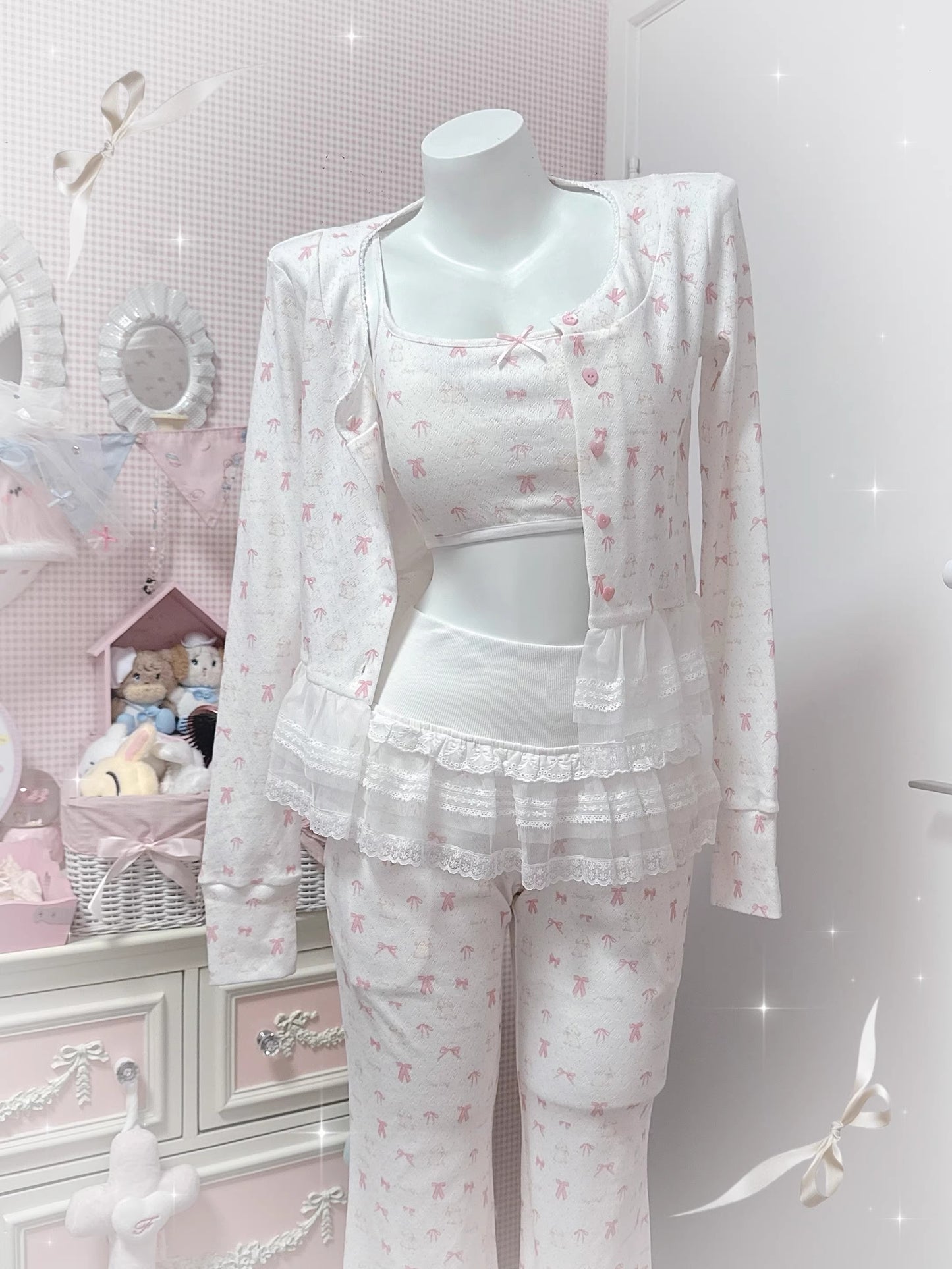 リボンナイトウェア【Sheep Puff】