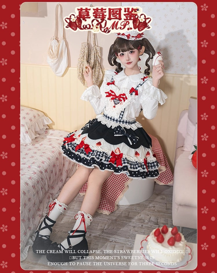 【受注予約~11/18】Strawberry Cake Illustration ブラウス【花与珍珠匣】