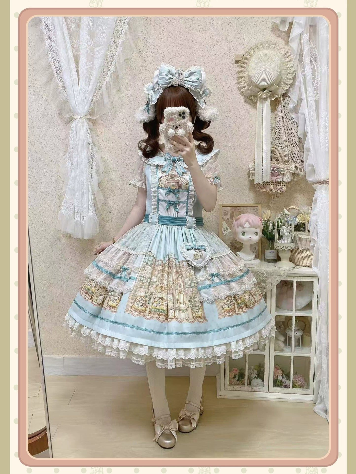 【受注予約~9/6】Fluffy Cat Castle ワンピース・ジャンパースカート【Alice Girl】