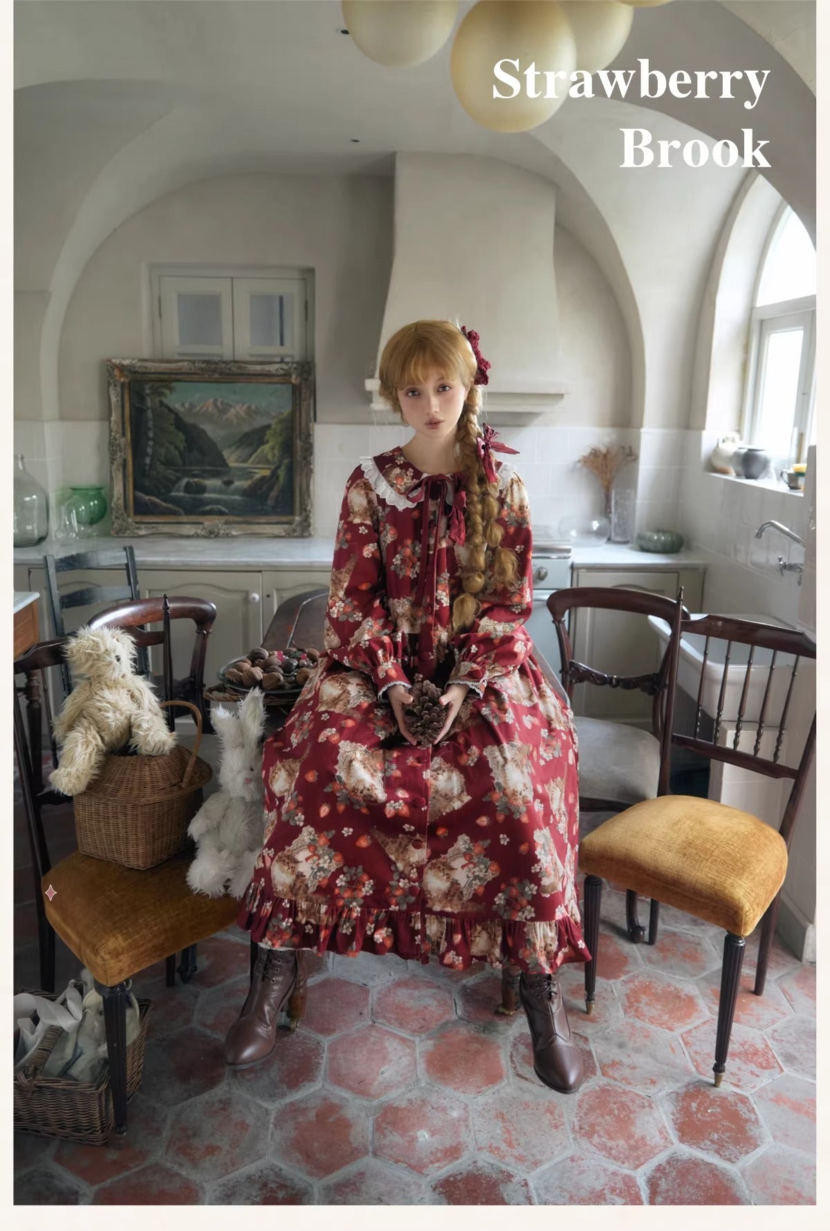 Strawberry Brook ワンピース・ジャンパースカート【Spring Flower Language】