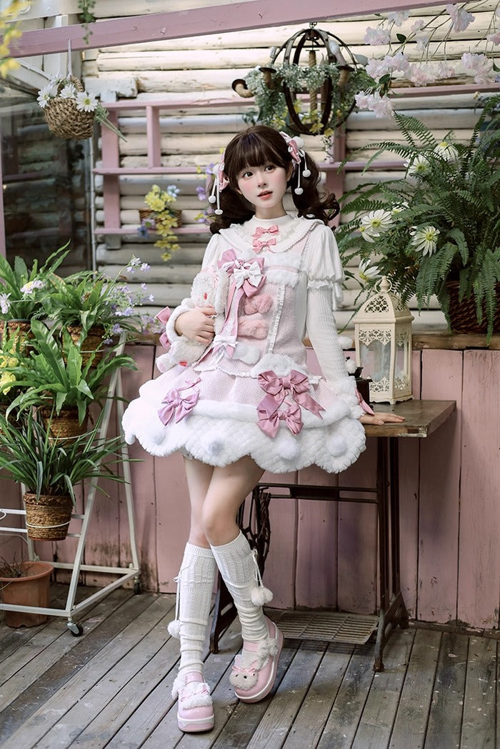 【受注予約~10/23】Frosted Sugar Rabbit ジャンパースカート・サロペット【双生小熊】