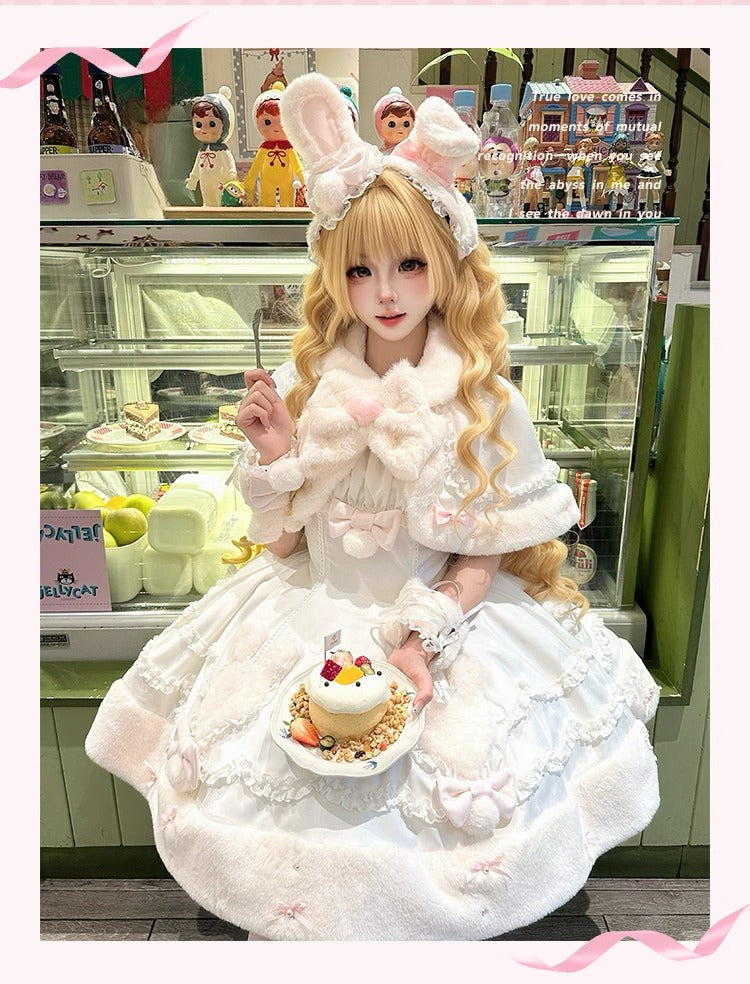 【受注予約~11/13】Rabbit Dumpling ケープ付きジャンパースカート【Dream Lolita】