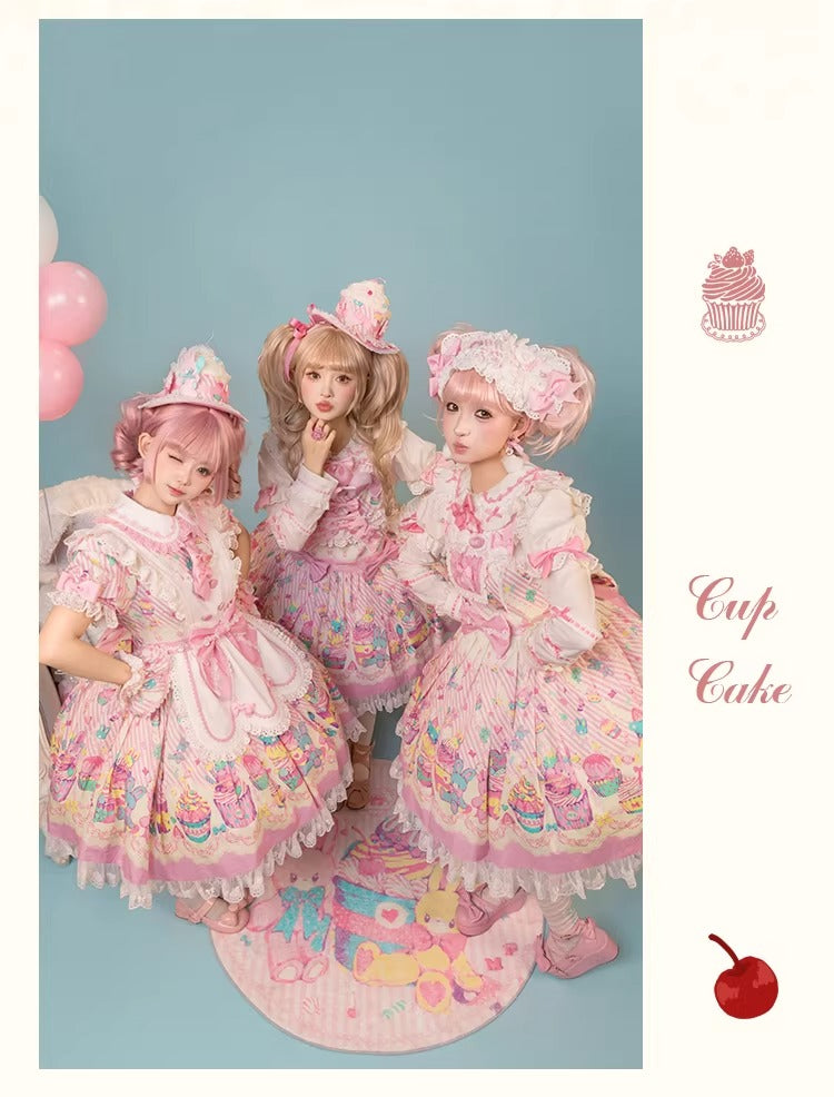 【受注予約~1/26】CupCakes ジャンパースカート【花与珍珠匣】