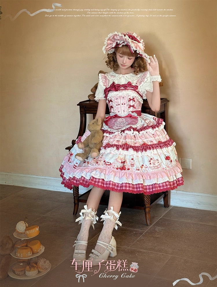 【受注予約~10/28】Cherry Cake ジャンパースカート【草莓空想曲】