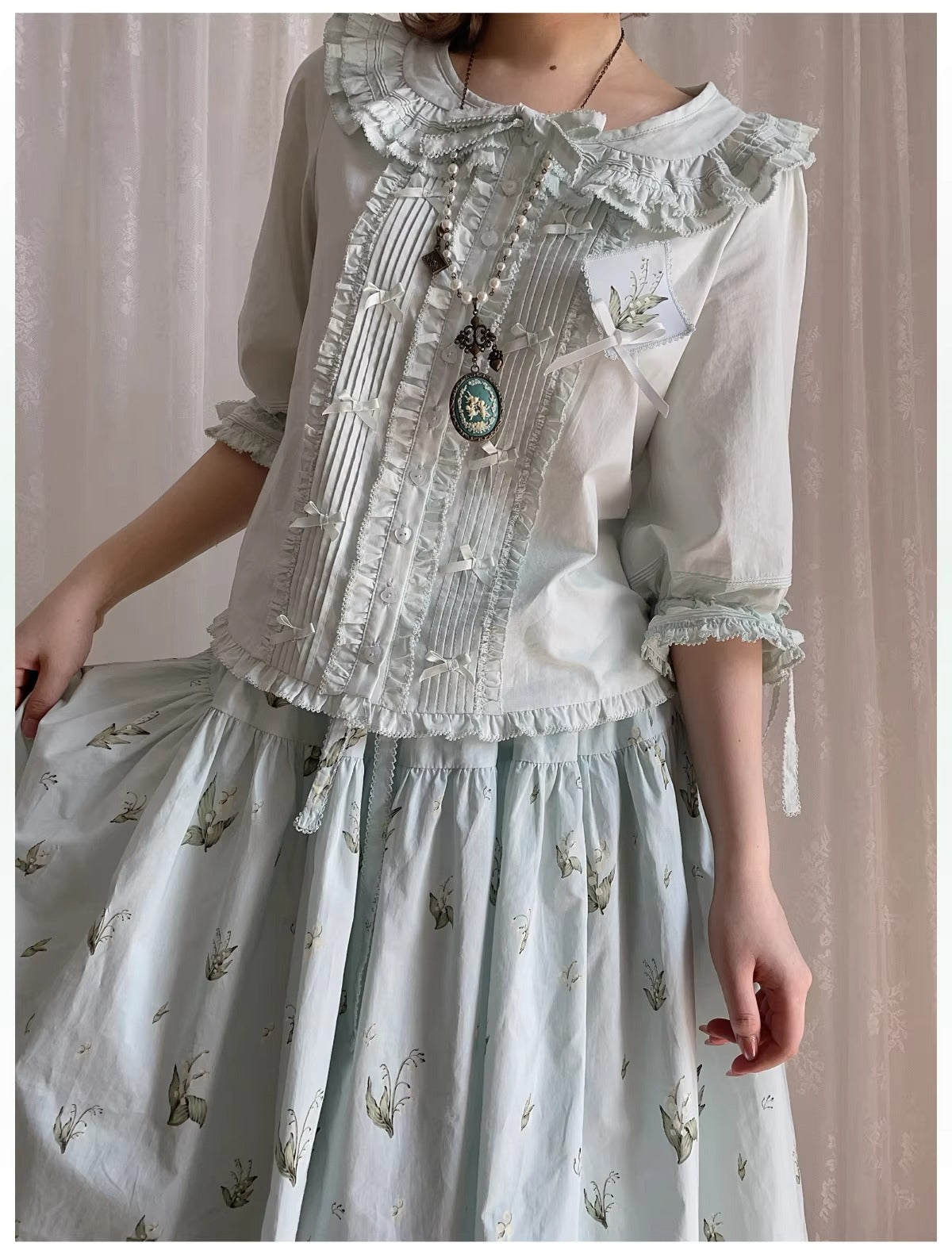 【受注予約~4/19】霧の鈴蘭 スカート【Spring Flower Language】