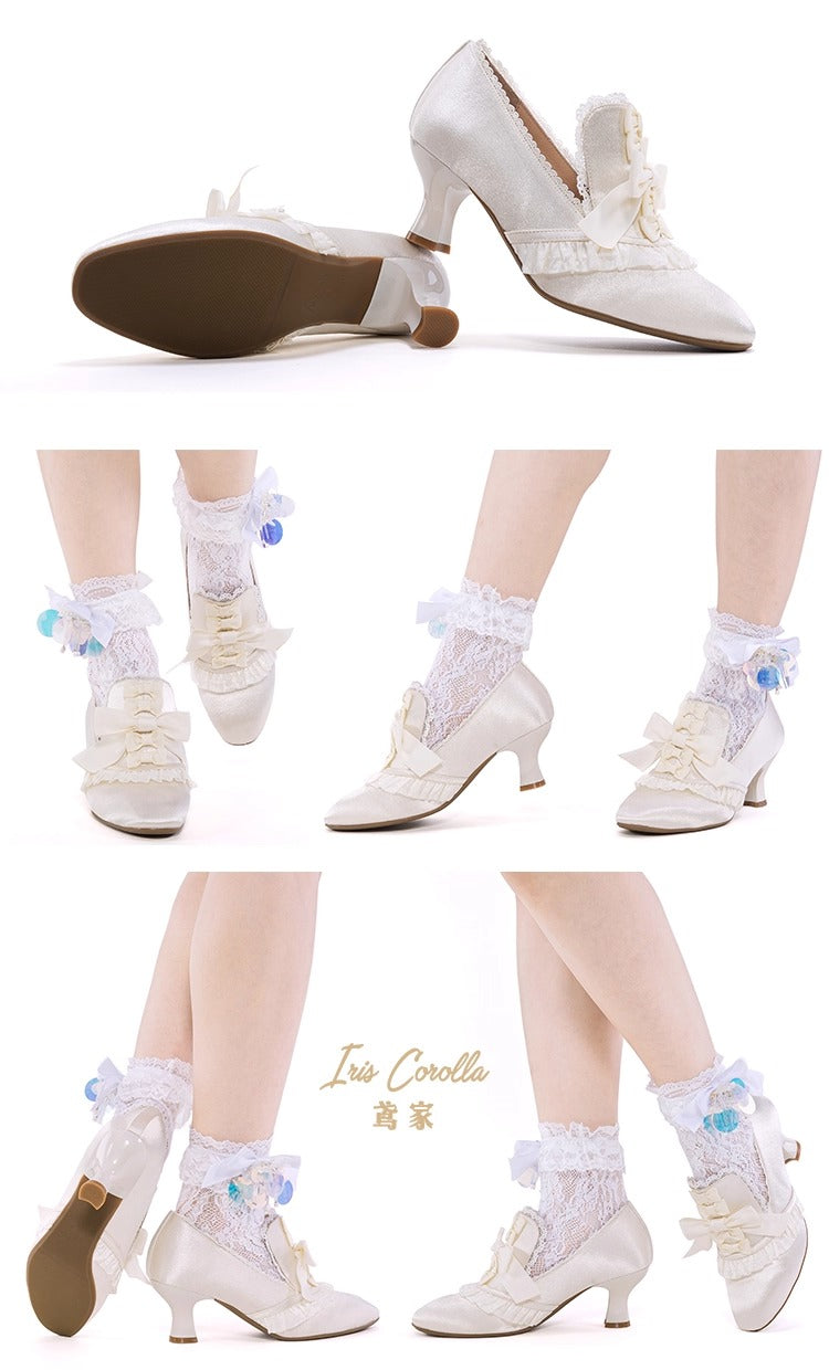 Marie Antoinette リボンヒールシューズ【Iris Corolla】