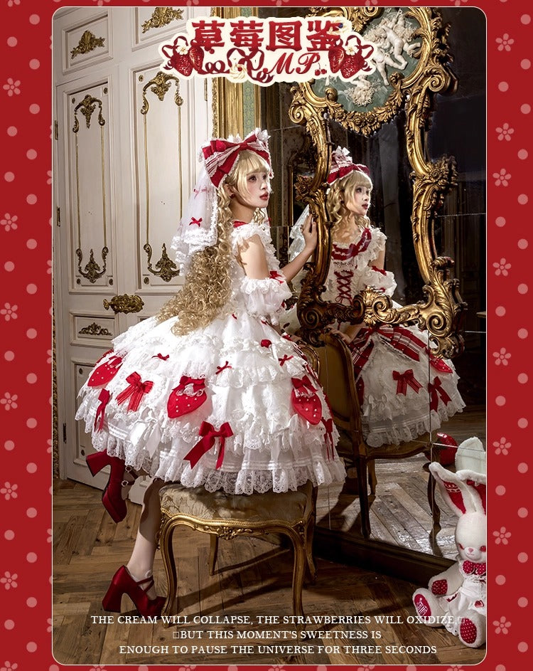 【受注予約~11/18】Strawberry Cake Illustration ワンピース(タイプ1)【花与珍珠匣】