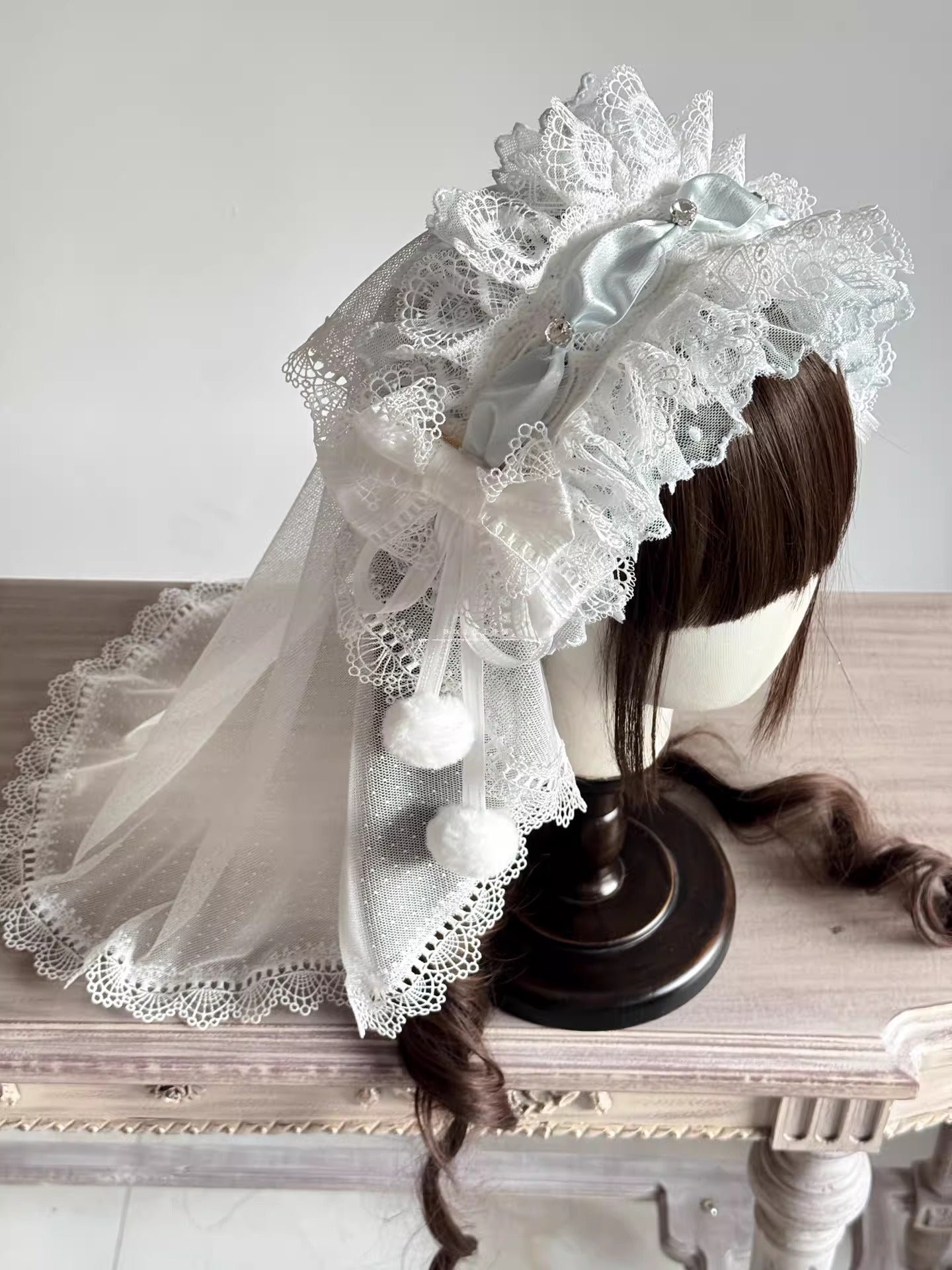 ヴェール付きSnow Drop ヘッドドレス【妹抖手作工作屋】
