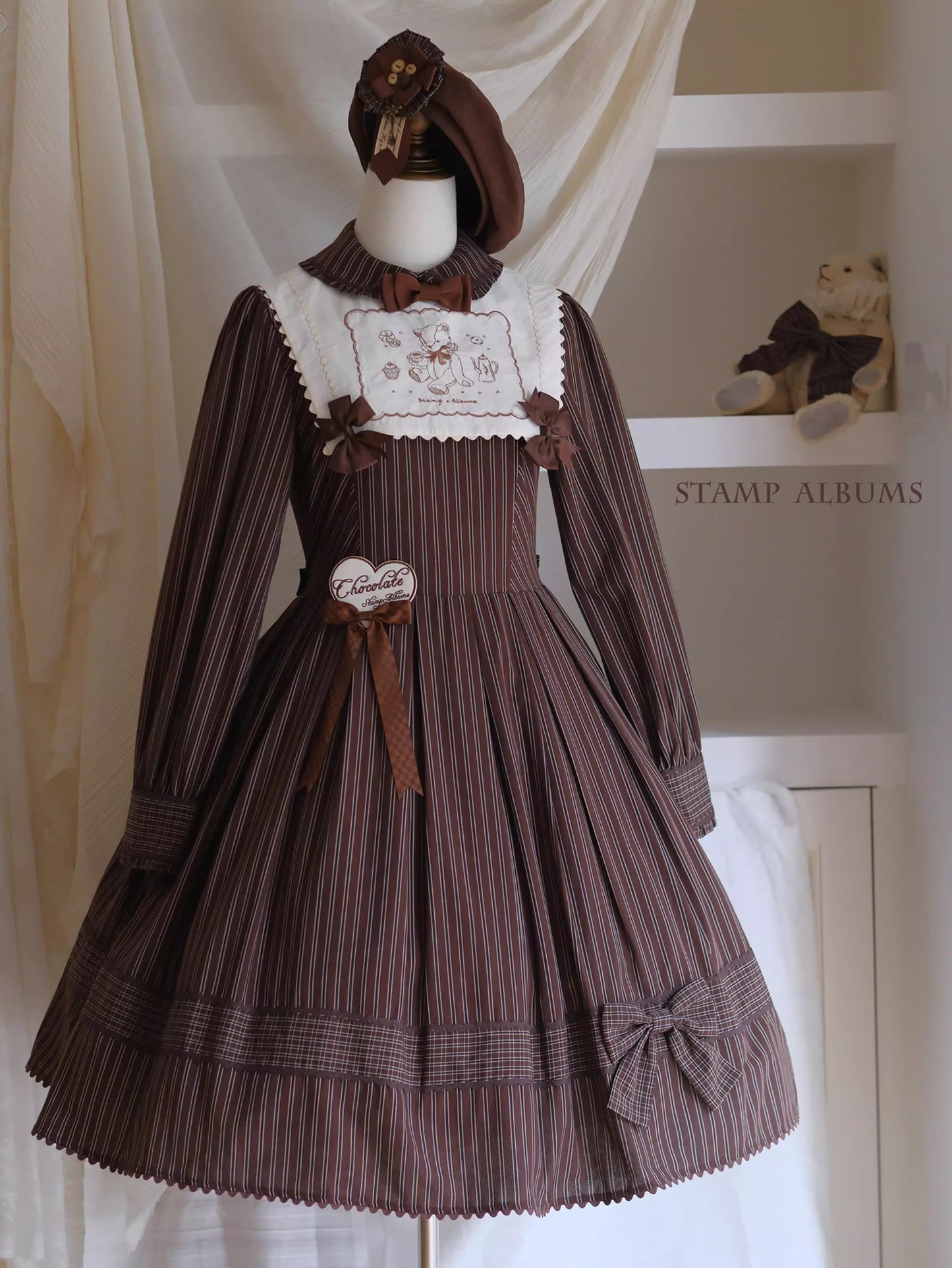 【受注予約~11/10】Bear Cake ワンピース・ブラウス【Stamp Albums】