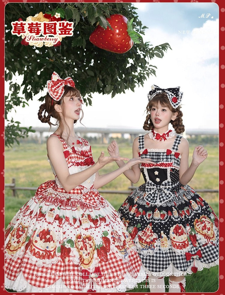【受注予約~11/18】Strawberry Cake Illustration ジャンパースカート(タイプ2)【花与珍珠匣】