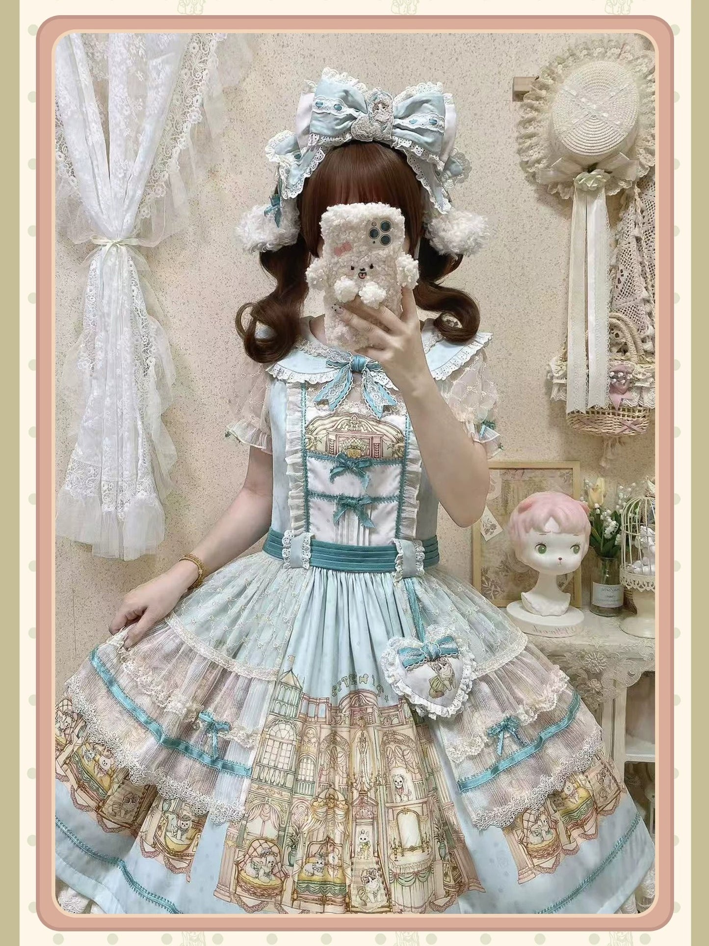 【受注予約~9/6】Fluffy Cat Castle ワンピース・ジャンパースカート【Alice Girl】