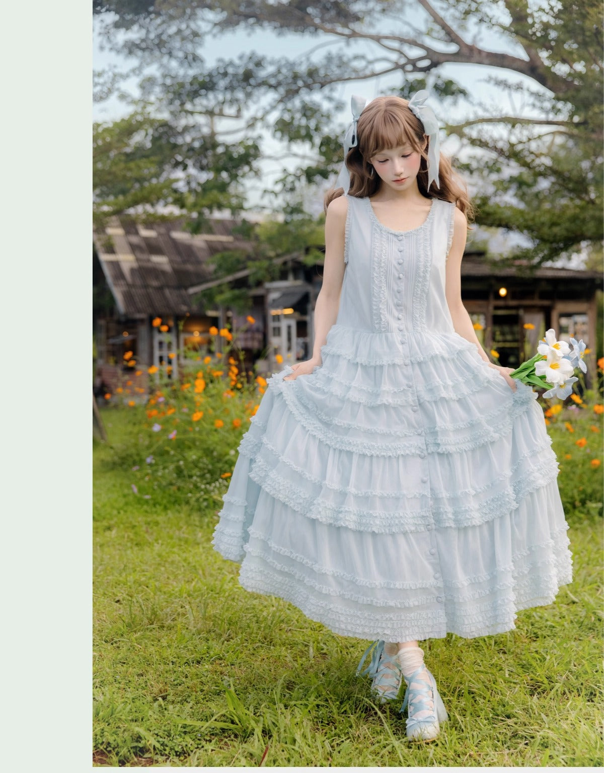 【受注予約~12/24】Lillian's Summer ジャンパースカート(タイプ2・ショート丈)【Spring Flower Language】