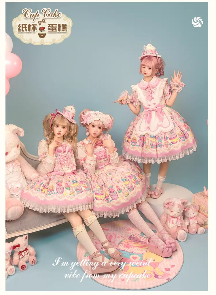 【受注予約~1/26】CupCakes ジャンパースカート【花与珍珠匣】