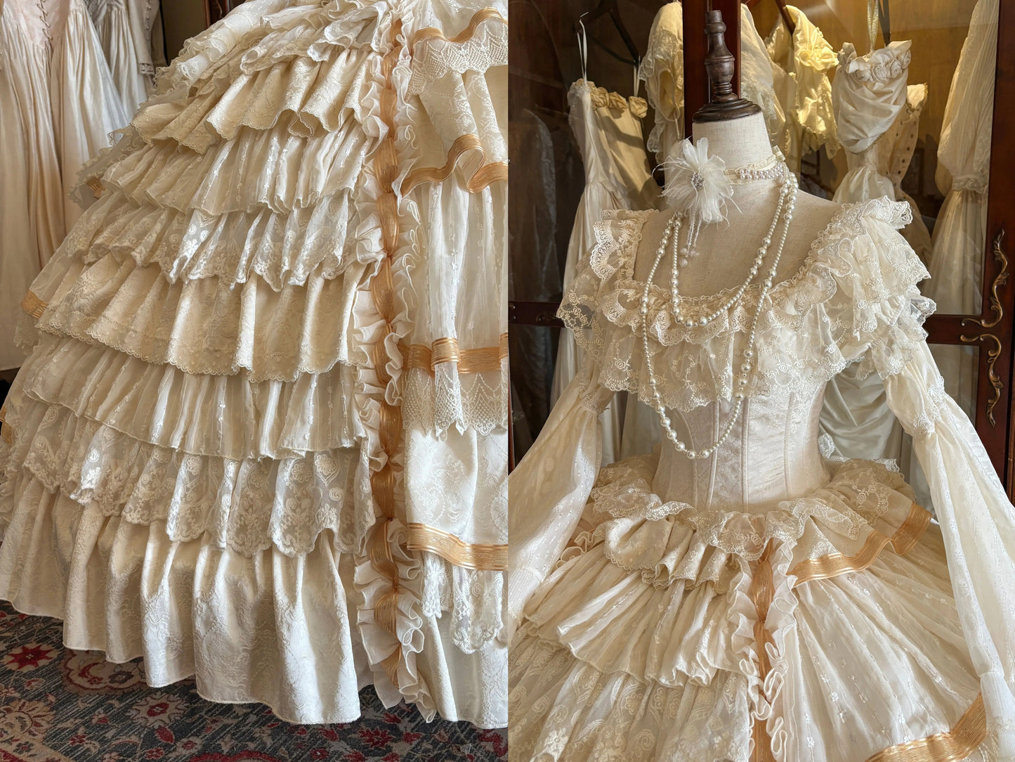 【受注予約~4/16】Lace Waltz × Apricot Waltz ワンピース・姫袖・フルセット【sedef】