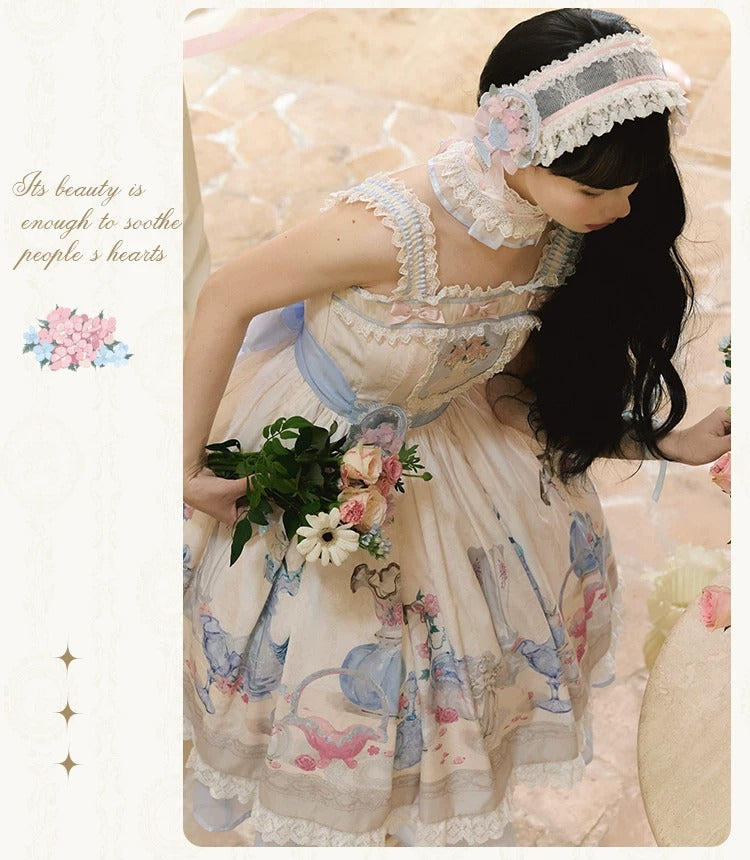 【受注予約~4/29】Fenton Curio Cabinet ワンピース・ジャンパースカート・エプロン【花与珍珠匣】