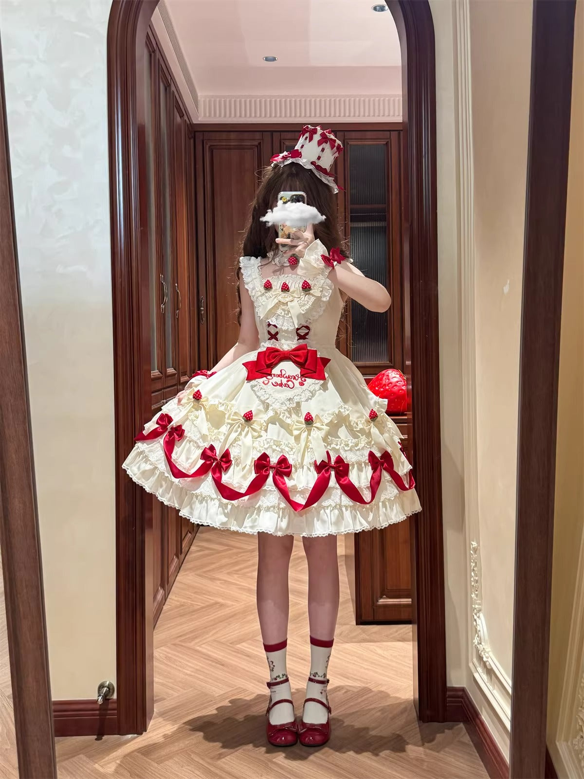 【受注予約~3/18】初雪苺 ワンピース・ジャンパースカート【Uncle's Workshop】