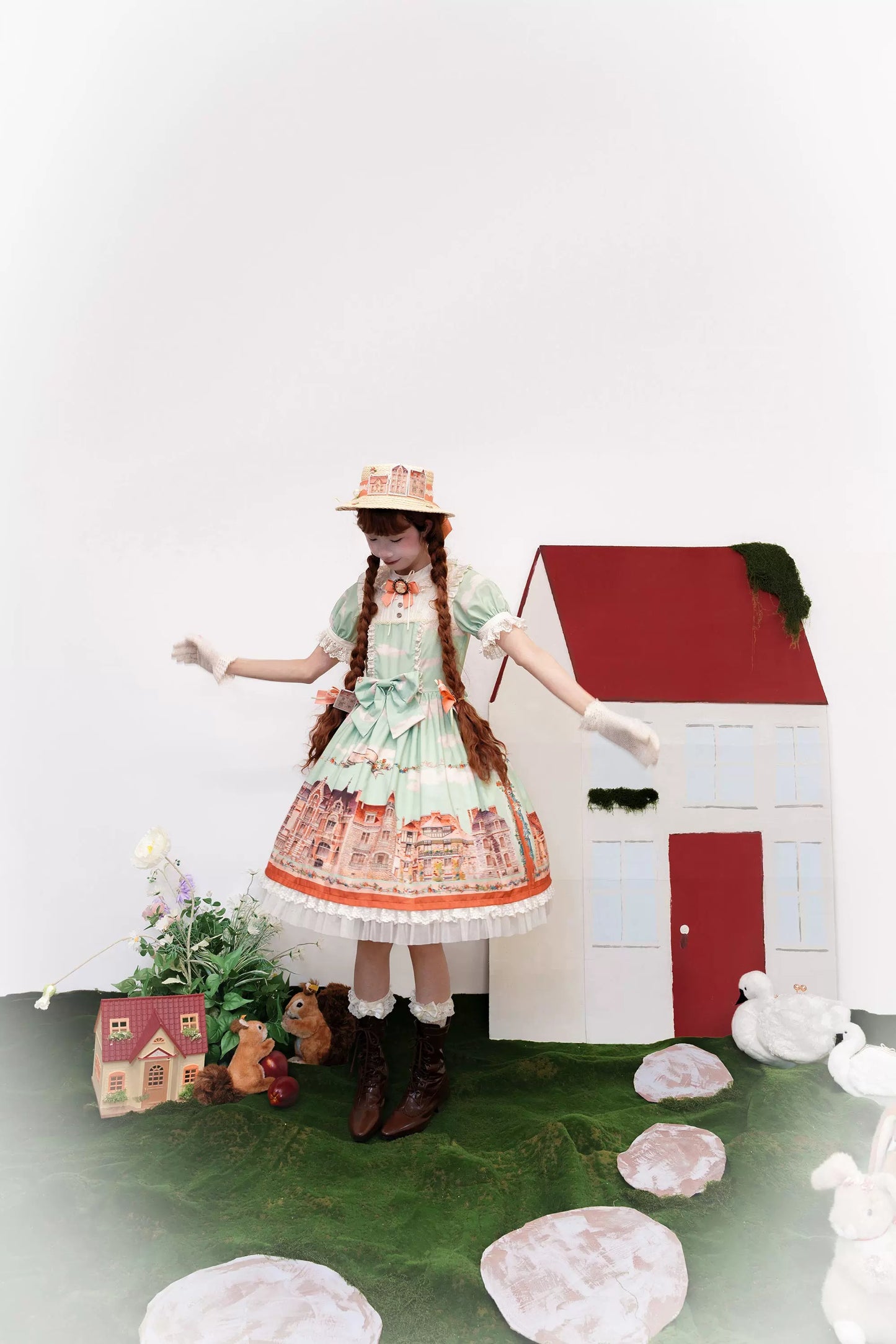 【受注予約~5/6】Dewans Garden Town ワンピース・ジャンパースカート【Cutey Mask】