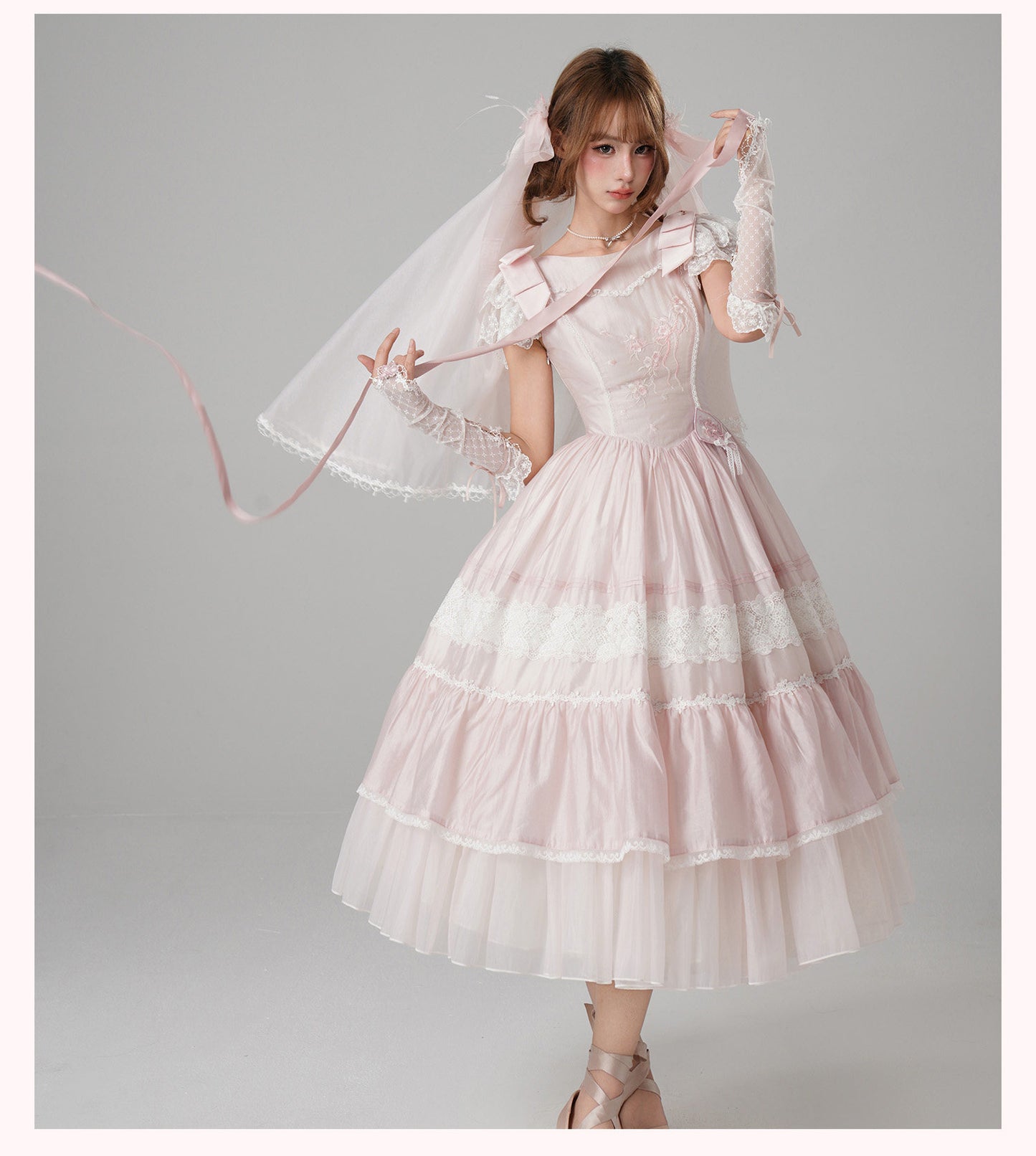 【受注予約~1/29】浮桜 ワンピース・ジャンパースカート【LizBird】