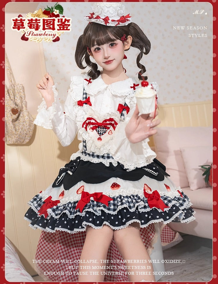 【受注予約~11/18】Strawberry Cake Illustration ブラウス【花与珍珠匣】