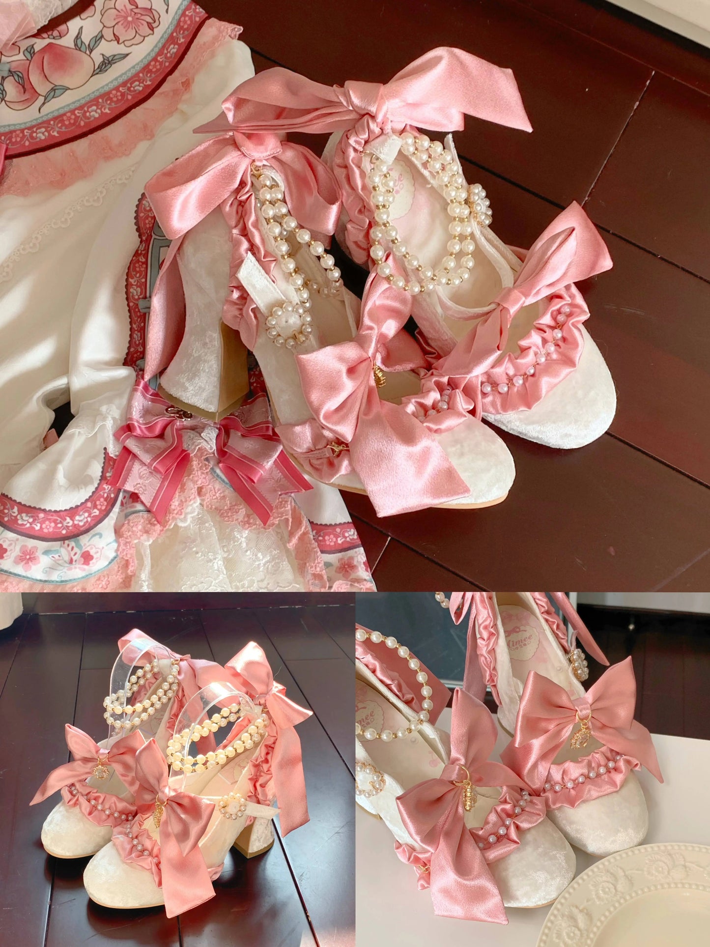 【受注予約~4/27】Ribbon Sonata ヒールパンプス【Aimee】