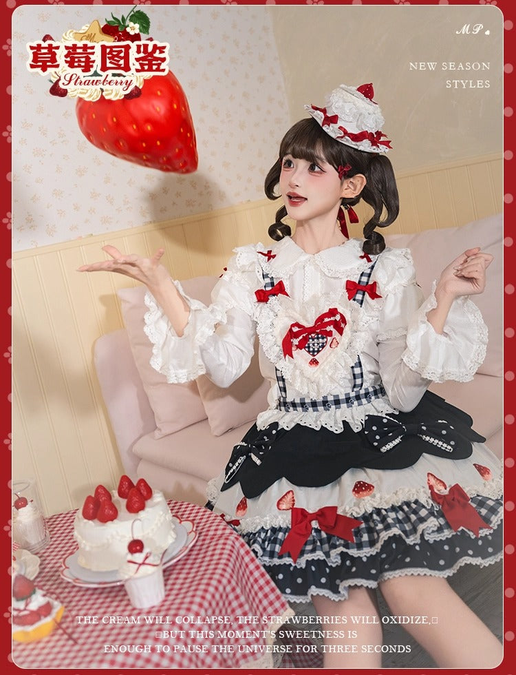 【受注予約~11/18】Strawberry Cake Illustration ブラウス【花与珍珠匣】