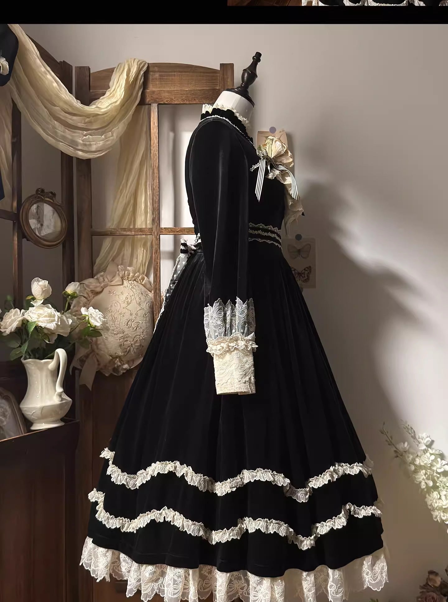 【受注予約~3/29】Half Thorn Garden ワンピース【晨雾与莺】