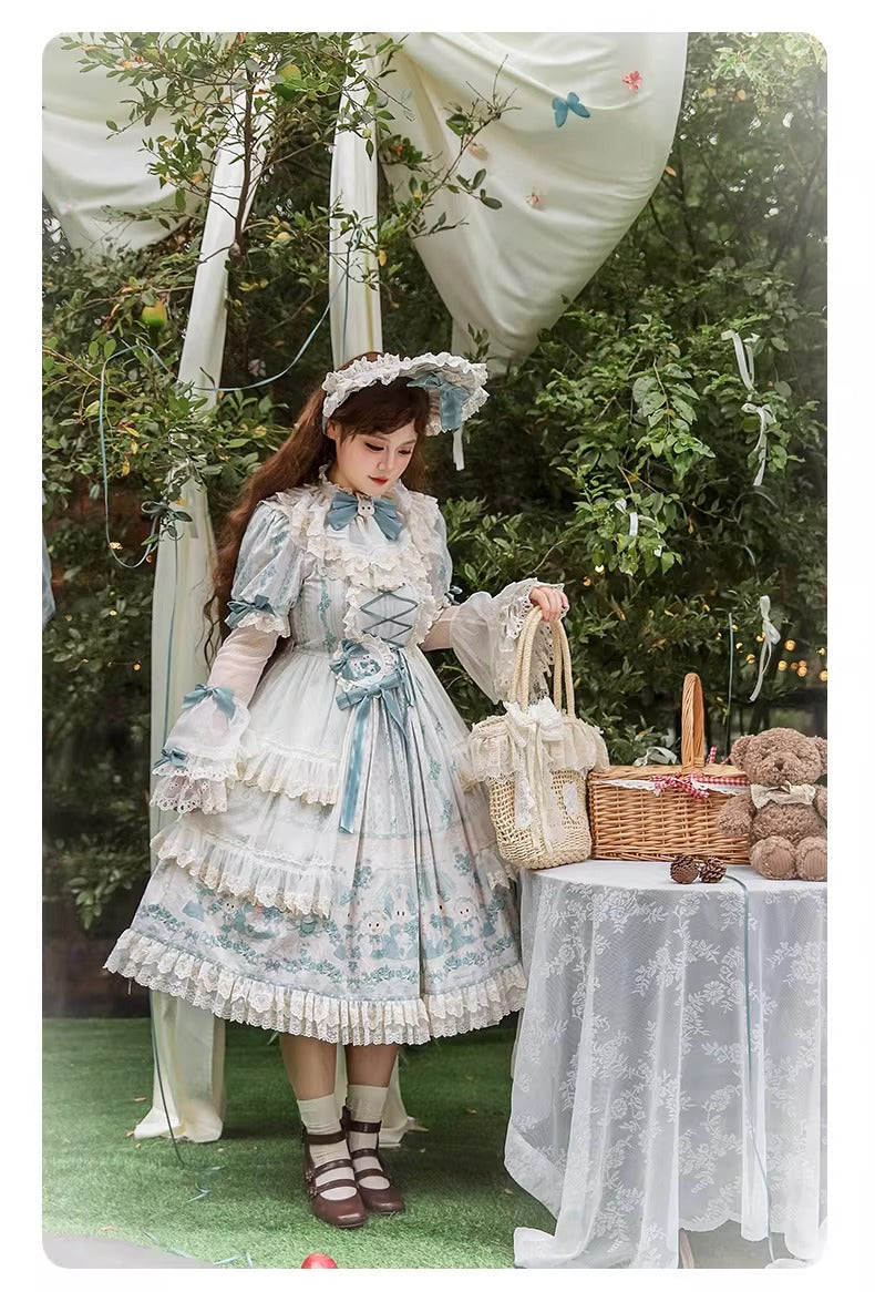 【受注予約~1/28】Retro Doll Garden ワンピース・ジャンパースカート【南笙阁】