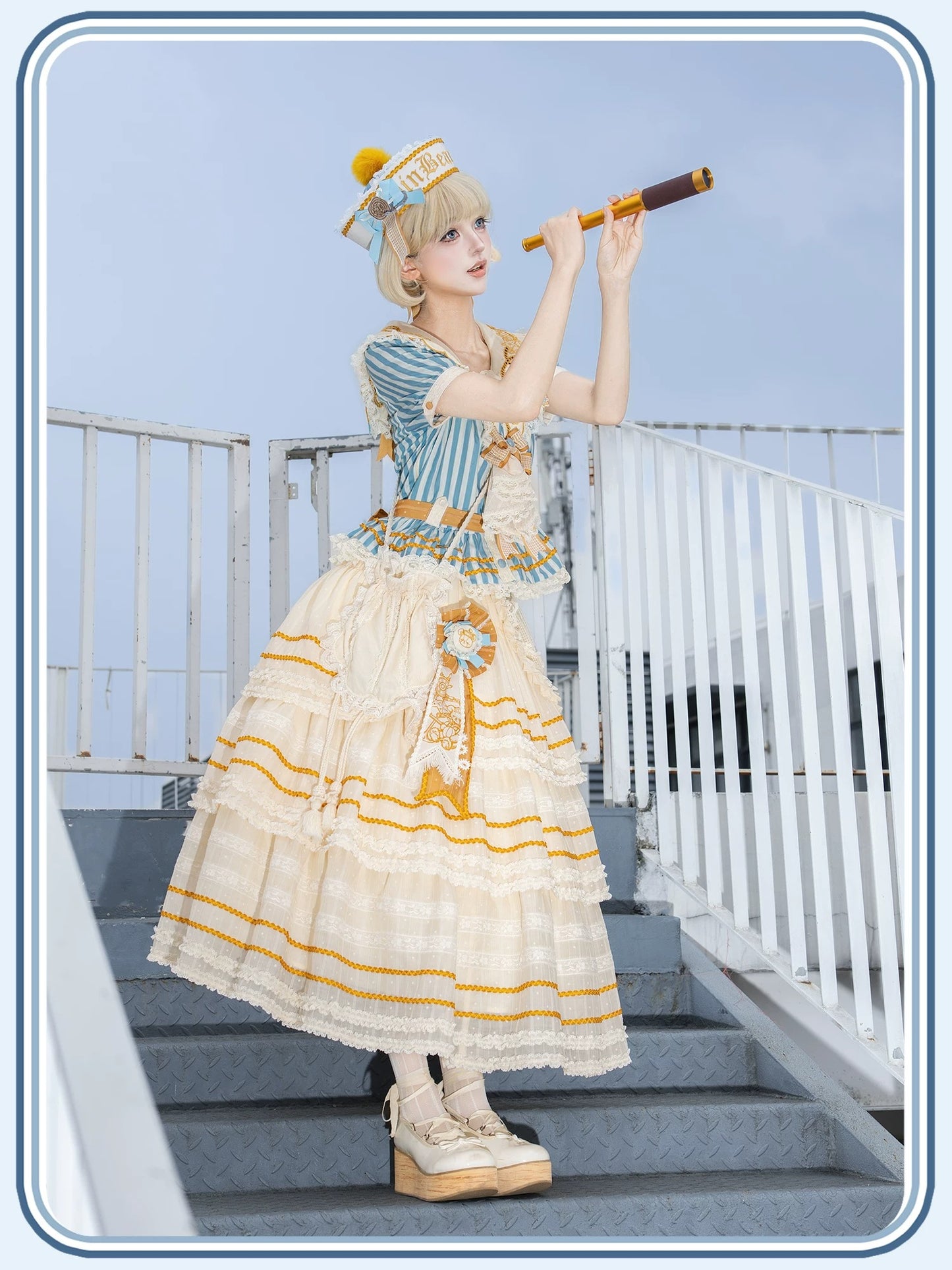 【受注予約~6/28】Antique Sailor Bear トップス・スカート・フルセット【双生小熊】