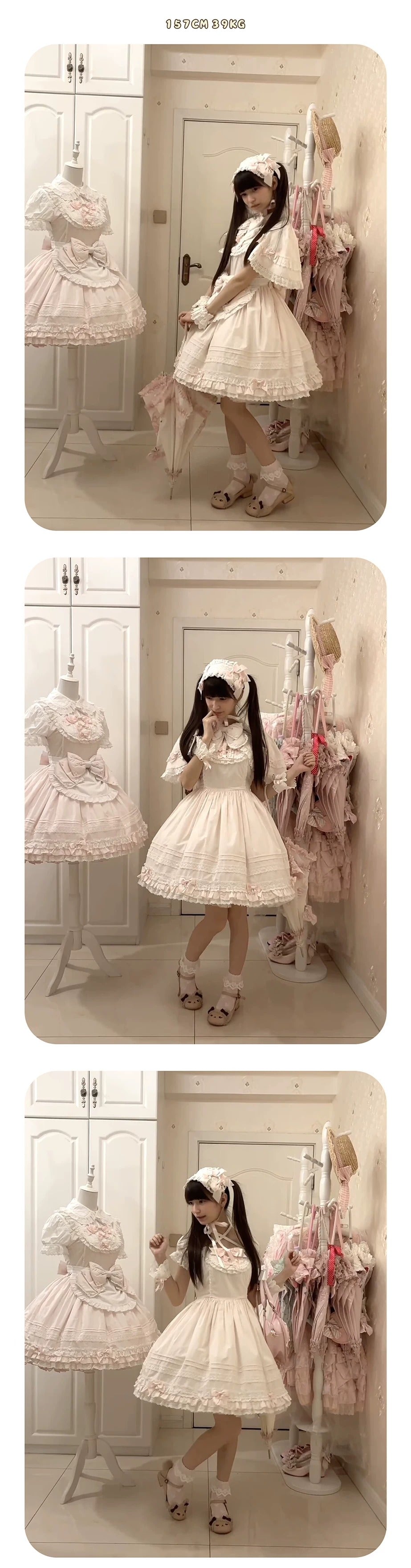【受注予約~10/13】Pearl Doll ジャンパースカート・ワンピース【Sheep Puff】