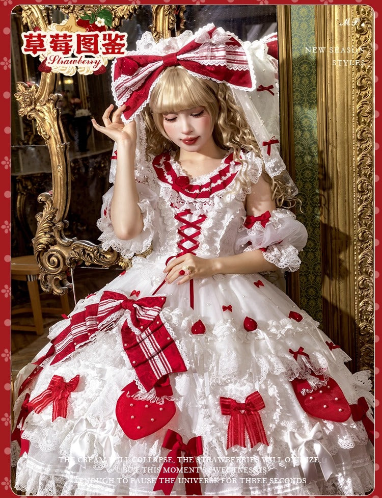 【受注予約~11/18】Strawberry Cake Illustration ワンピース(タイプ1)【花与珍珠匣】