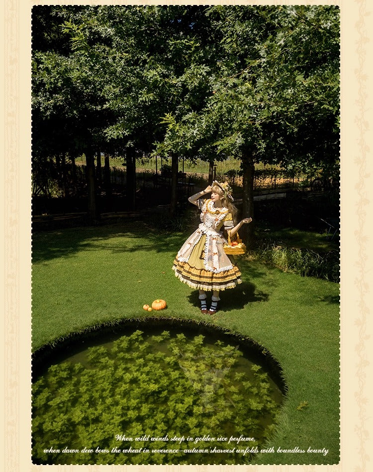 [Pre-orders open until October 2nd] Autumn Harvest in the Hill One-Piece Dress [Flowers and Pearl Box]