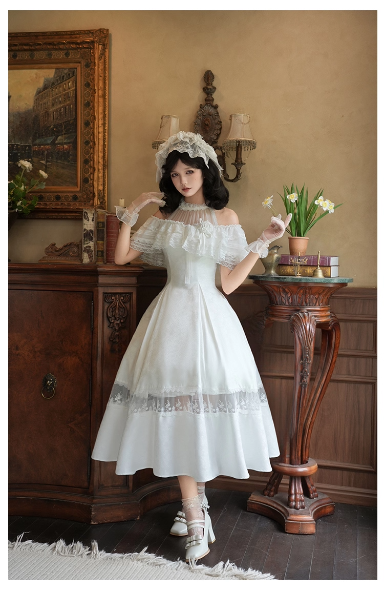 幅広レースヘッドドレス【With Puji】