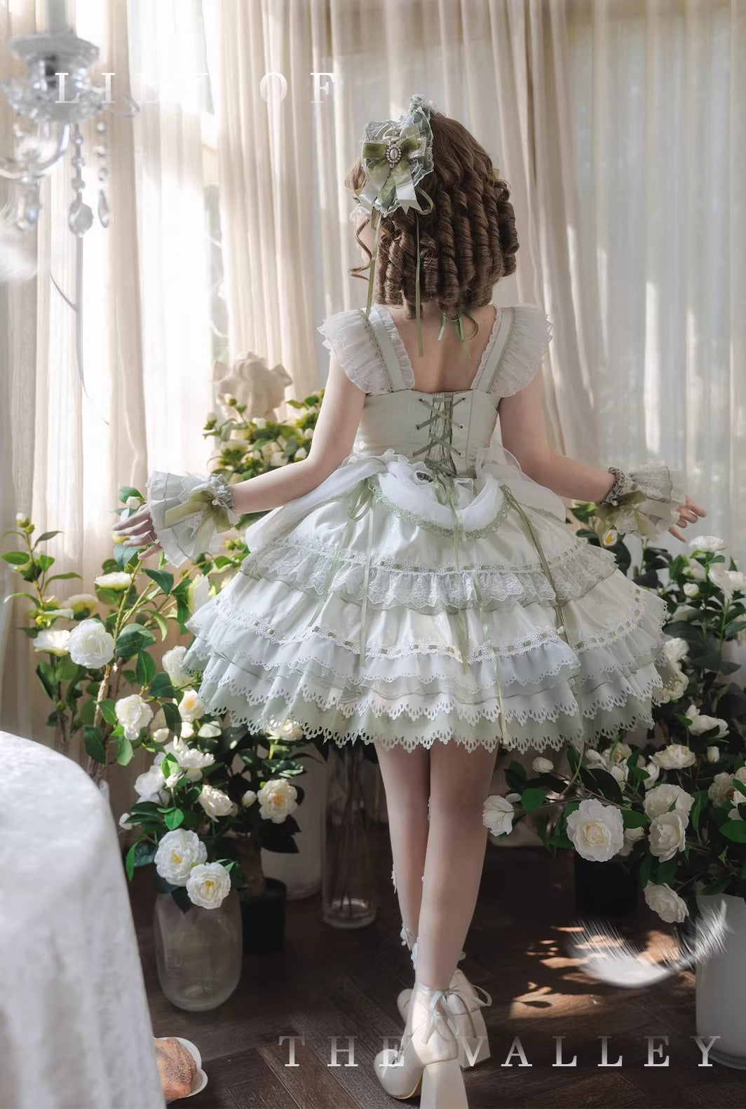 【受注予約~4/5】Lily・Bluebell・LittleYellow・LittleRose ジャンパースカート【咩耶】