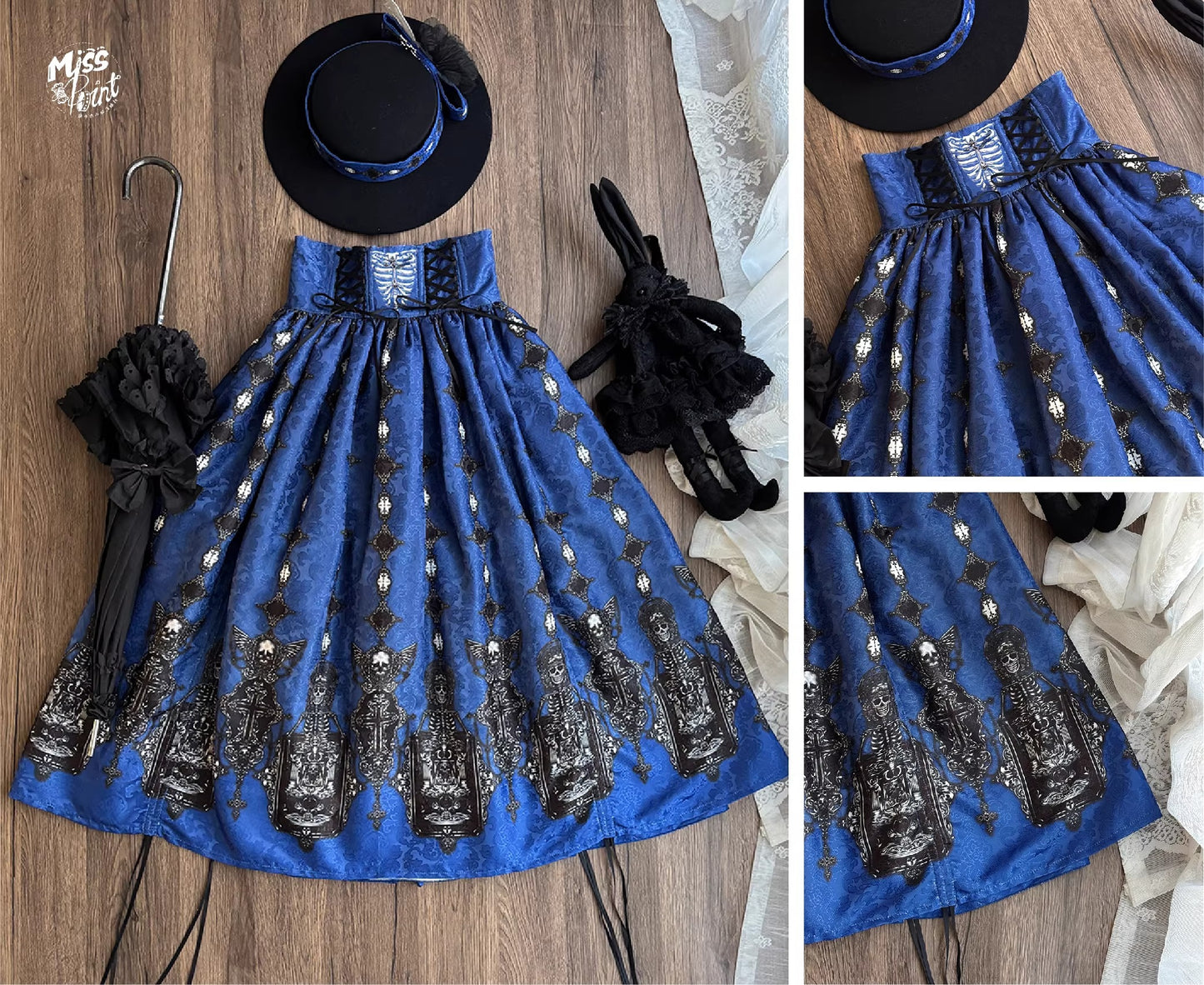 【受注予約~2/24】Returning on a Moonlit Night スカート【Miss Point】