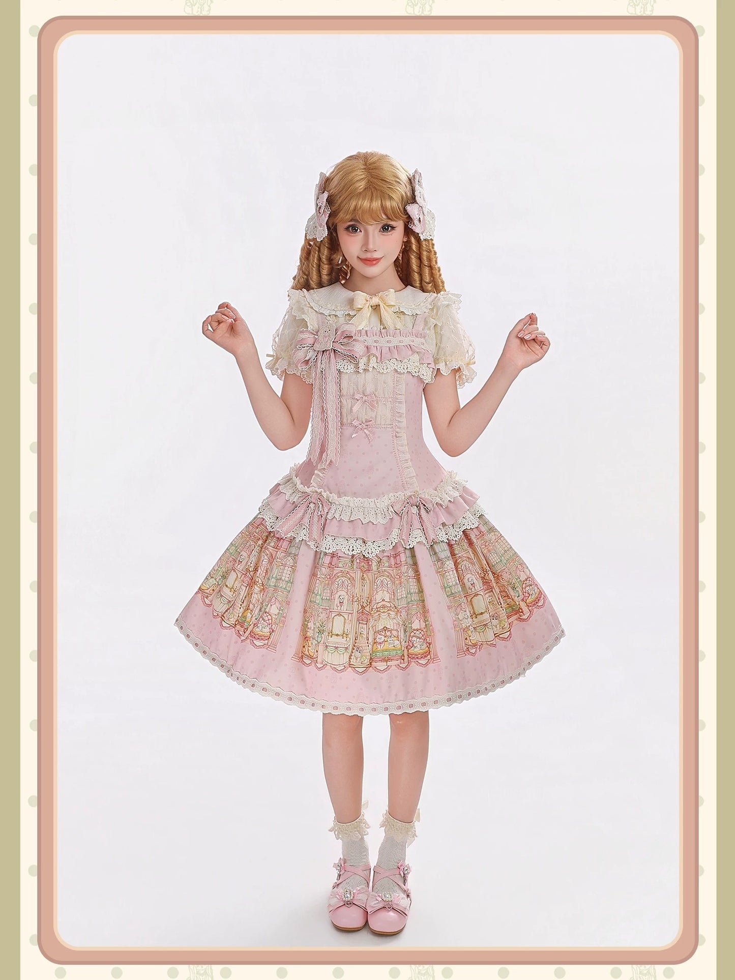 【受注予約~9/6】Fluffy Cat Castle ワンピース・ジャンパースカート【Alice Girl】