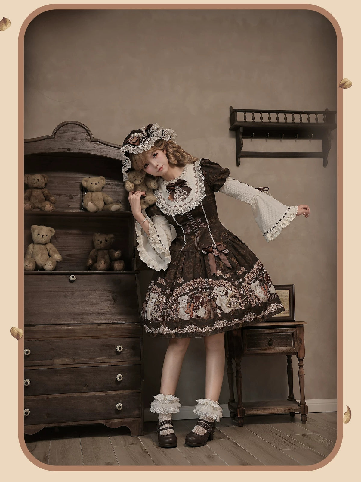 【受注予約~10/26】Teddy Bear Symphony ワンピース・ジャンパースカート・ブラウス【双生小熊】