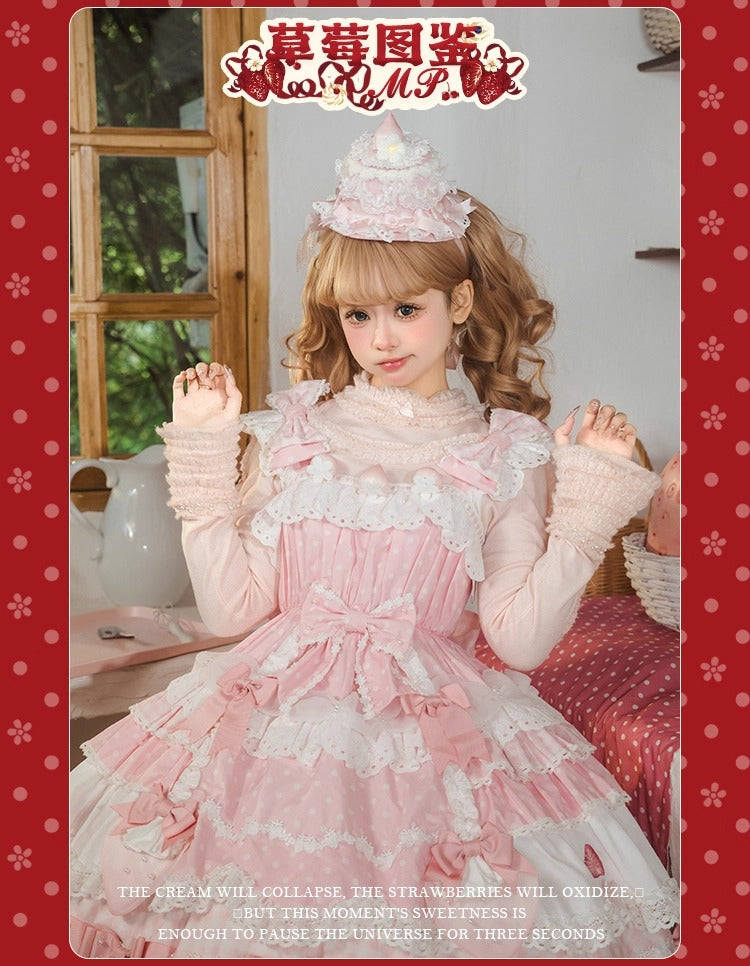 【受注予約~11/18】Strawberry Cake Illustration ジャンパースカート(タイプ1)【花与珍珠匣】