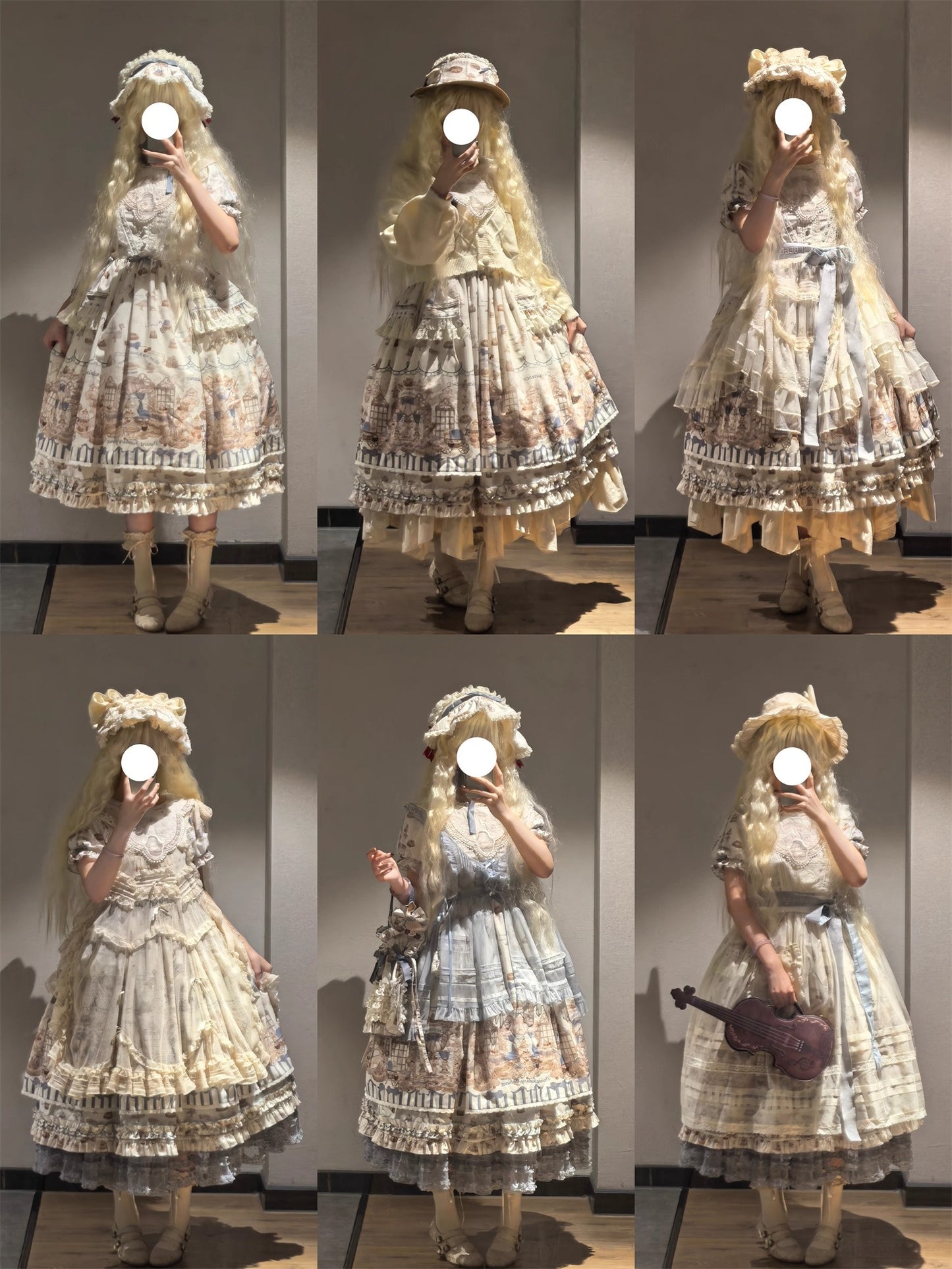 【受注予約~12/10】Antique Dessert Shop ワンピース【babyblue】