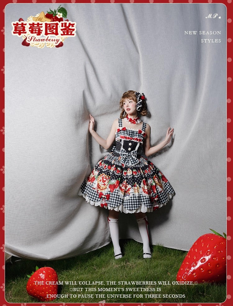 【受注予約~11/18】Strawberry Cake Illustration ジャンパースカート(タイプ2)【花与珍珠匣】