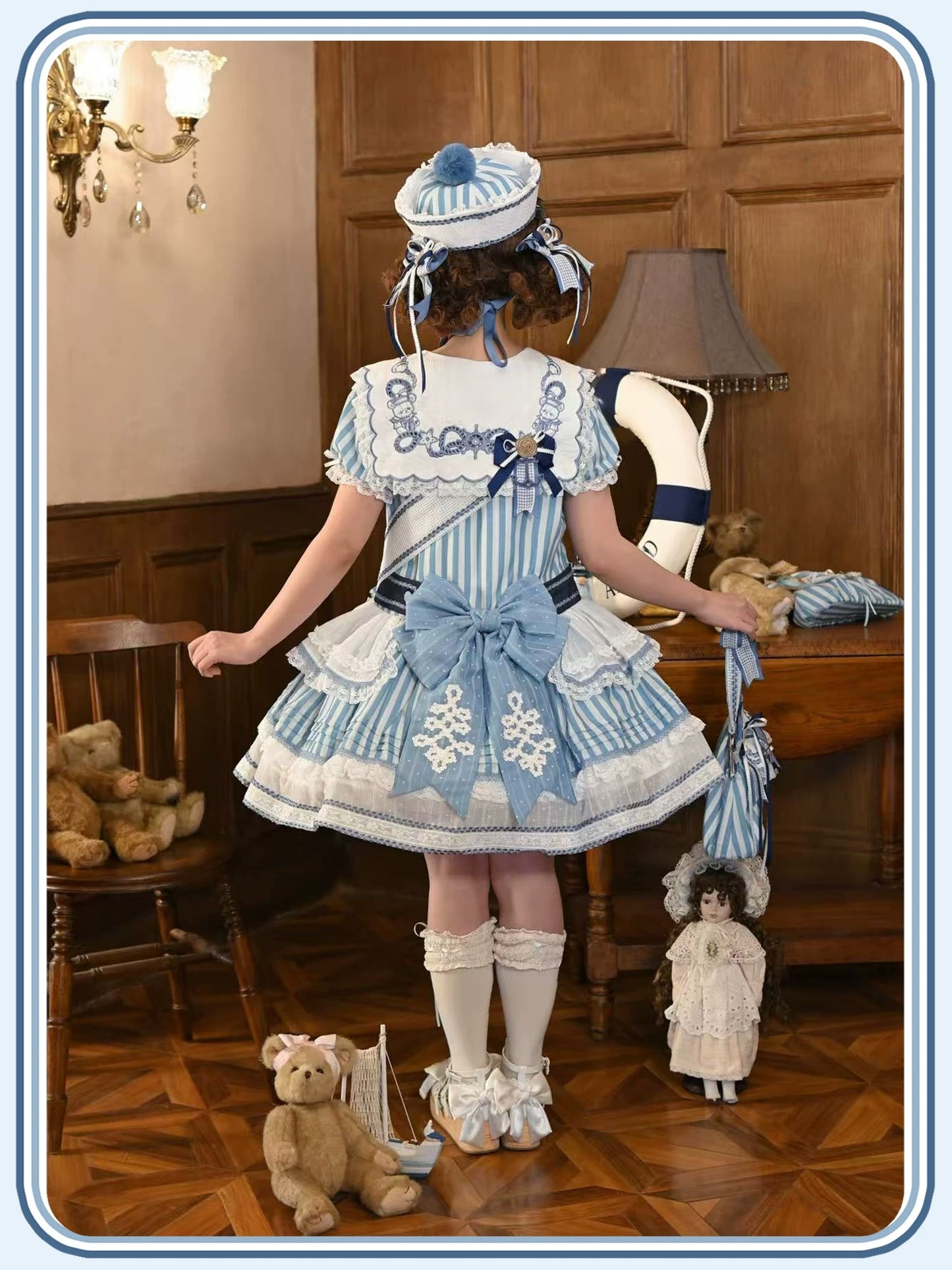 【受注予約~6/28】Antique Sailor Bear ワンピース・フルセット(タイプ2)【双生小熊】