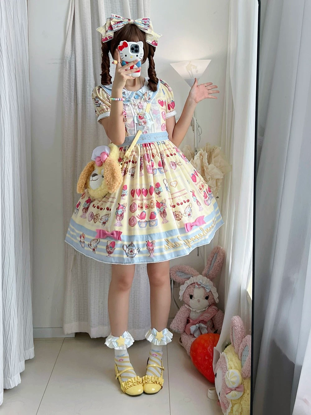 【受注予約~6/24】Strawberry Parfait Tea ワンピース【Miss Cube】