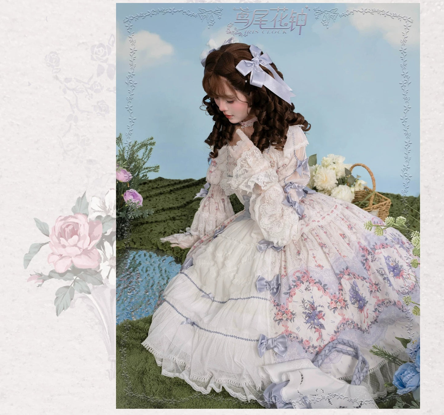【受注予約~8/27】アイリスの花時計 ワンピース・ジャンパースカート【iris de nuit】